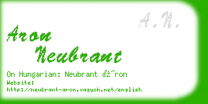 aron neubrant business card